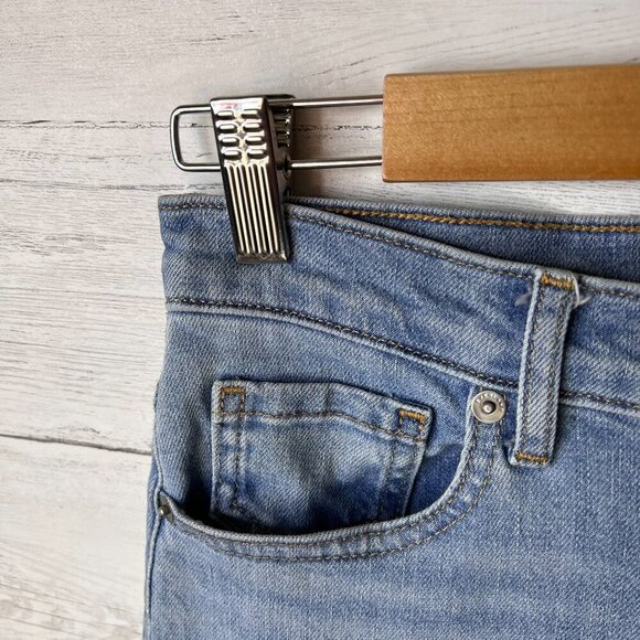 Everlane Jeans Womens Size 27R Light Wash Straight Leg Raw Hem Denim Cotton - Picture 8 of 15